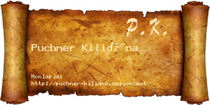 Puchner Kiliána névjegykártya